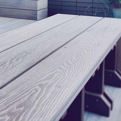 China Outdoor Composite Decking Hollow Profile WPC Hollow Decking Boards for sale