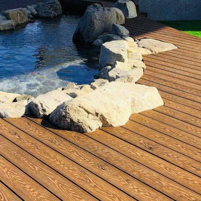 China Patios 3D Composite Decking Commercial WPC Hollow Decking Profile for sale