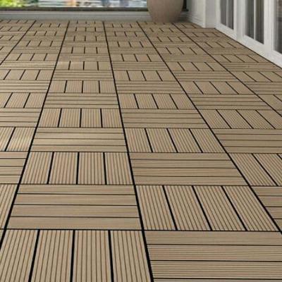 China Safety Wood Deck Tiles Anti Slip Outdoor Composite Wood Planks for sale