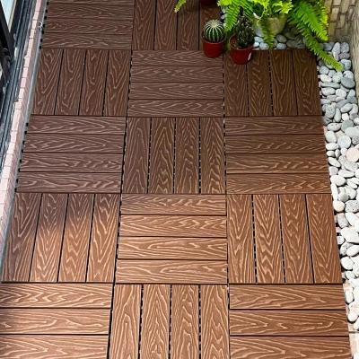 China Snap together Wood Deck Tiles Embossed Lightweight Deck Tiles for sale