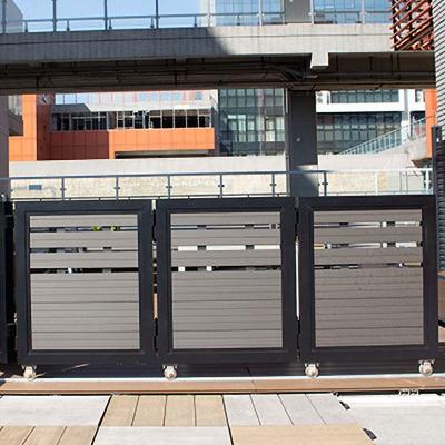 China Outdoor Wood Plastic Composite Gate Panel Board WPC Door Sheet for sale