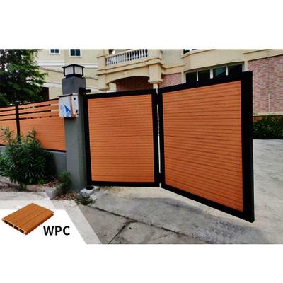 China Panel de WPC moderno para puerta de madera de plástico WPC portón compuesto en venta
