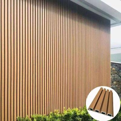 Китай Префабрикатное здание дерево пластмассовые композитные стенные облицовочные панели водонепроницаемые продается