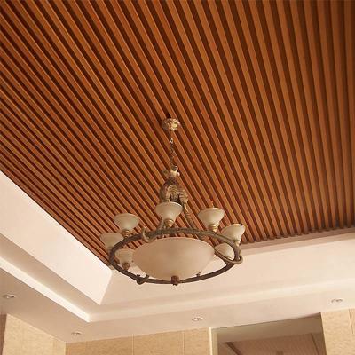 China Panel de techo de madera plástica compuesta estándar Panel de WPC para techo en venta