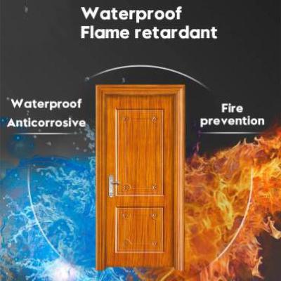 China Customized Waterproof WPC Door Soundproof Wood Polymer Composite Doors for sale
