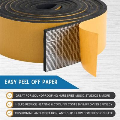 China Eva Foam Adhesive Tape Window Soundproofing Insulation Foam Strip en venta