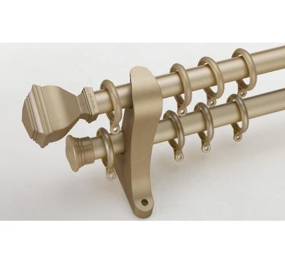 China Wall Mount 28mm Aluminum Pipe Double Curtain Rod Holder Image Curtain for sale