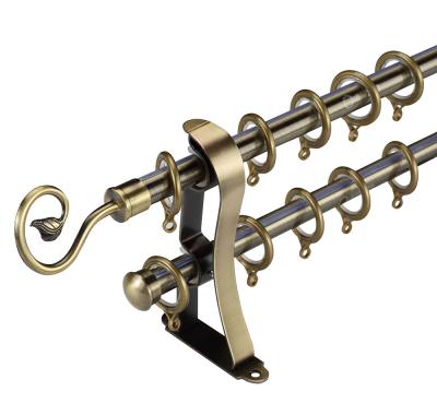 Chine Rideau Rods extensible en laiton antique en acier inoxydable avec des accessoires de rideau à vendre