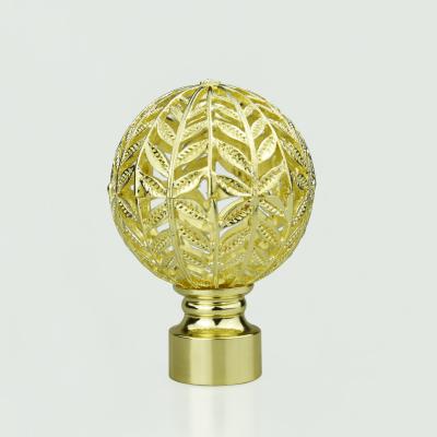 Chine Accessoires en cristal d'or de tige de rideau en finials de rideau en métal de diamant de nouvelle conception en gros directe d'usine à vendre