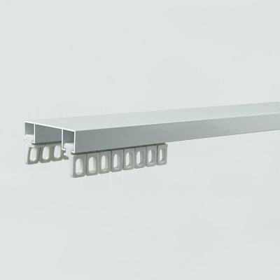 China Ceiling Wall Mount Aluminum Material 2 Track Double Curtain Rail With Curtain Rail Track Gli for sale