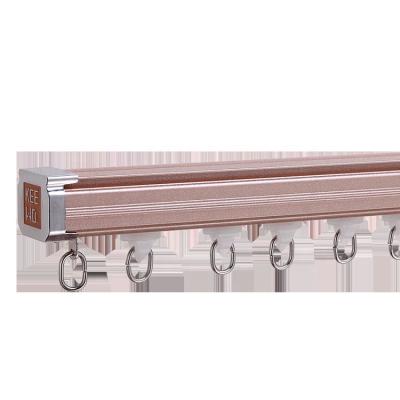 China Aluminum Metal Silent Curtain Track With Ceiling Mounted Wall Mounted Style for sale