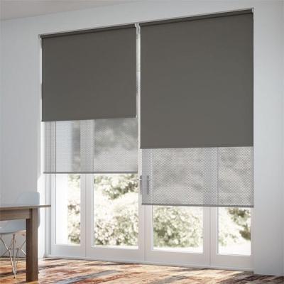 China Manual Fabric Modern Grey Roller Blinds For Indoor Office Windows OEM ODM for sale