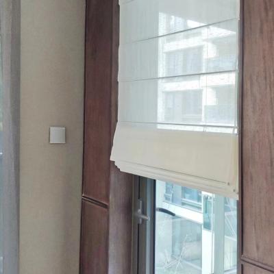 China Hotel apacible blanco de la oficina del hospital de Roman Shade Style Curtains For en venta