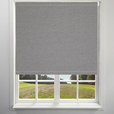 China 100% Grey Polyester Fabric Roller Blinds For Living Room 85% Open Rate à venda