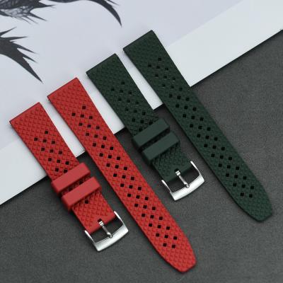 China JUELONG Honeycomb FKM Watch Strap 18/20/22/24mm with Quick Release for sale