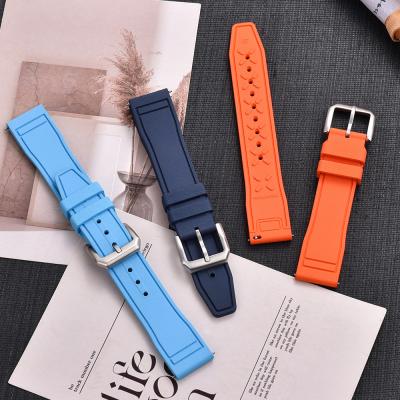 China JUELONG New Stock Quick Release FKM Watch Band Fluororubber Textured Watch Strap 20mm 21mm 22mm for sale