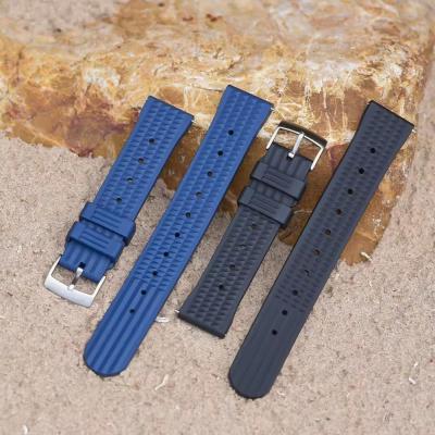 China JUELONG 20MM 22MM FKM WAFFLE WATCH BAND WITH QUICK RELEASE for sale