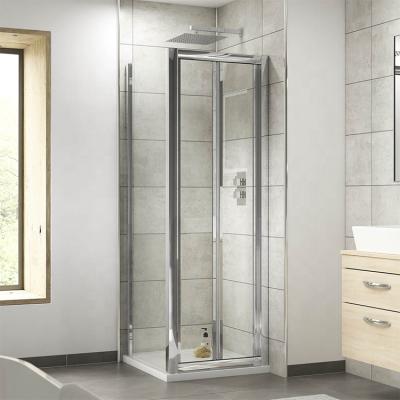 China Asia Design Eco-friendly Shower Door Bathroom Hotel 3 Panel Glass With Hinges Bathroom Factory Price Glass Sliding Door for sale