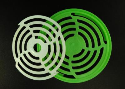 China Green Injection Round Plastic Cover Caps With Air Vent Grooves 70mm RAL 6032 for sale