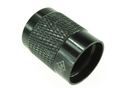 China Black Oxidized Aluminum Bushing Spacers for Pin Knurled Sleeve 18 X 25 mm for sale