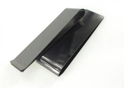 China Custom Metal Stamping Parts Black Polished U Stainless Steel Belt Clip for sale