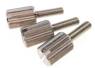 China Nickel Finish Fastener Screws , M3 Slotted Brass Knurled Head Thumb Screws for sale