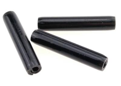 中国 軽量タイプ15のmmの黒の酸化物の螺線形ピン ロールばねの鋼鉄締める物の 販売のため