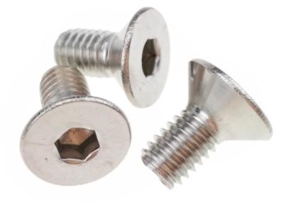 China Flat Head Hex Socket Cap Screw M4 Stainless Steel Metal Screws for sale