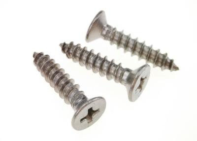 China AISI 316 Stainless Steel Self Tapping Screw Cross Recessed Flat Head Fastener for sale