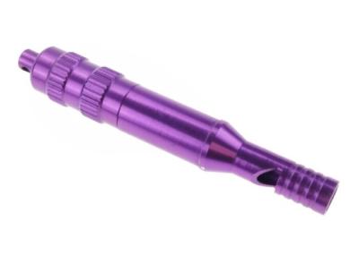 China Children Purple Aluminum Whistle Machined 70mm Lightweight Oxidation Finish for sale