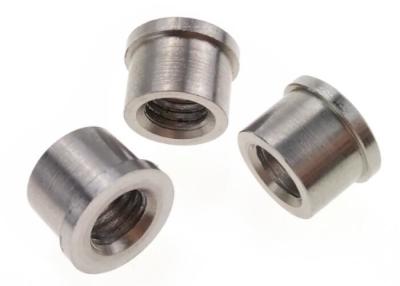China High Precision Machined Metal Parts Grey Turned Stainless Steel Insert Nuts M8 X 10 for sale