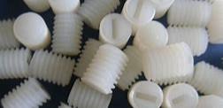 China M4 Slotted Plastic Nylon Set Screws Threaded Bolt For Insert White Color for sale
