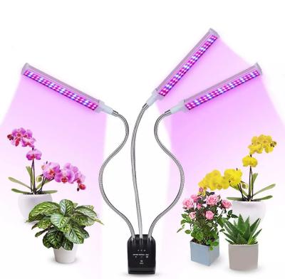 China ROHS 76W Full Spectrum LED Clip Grow Light 3 Head 360 Degree Flexible for sale