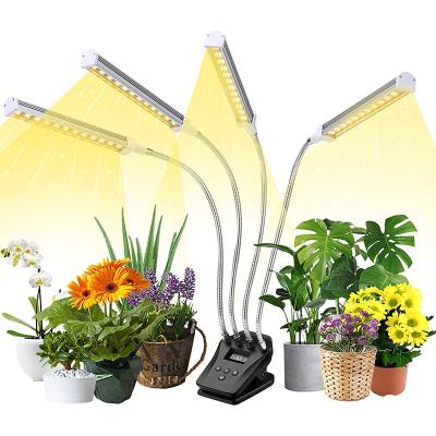 China 4 Head LED Clip Grow Light Intelligent Control Timing Dimming for sale