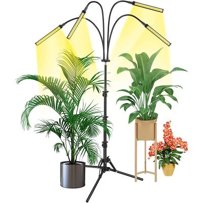 China 96W 4 Head Floor LED Plant Lamp Floor Stand Grow Light With Controller IP44 for sale
