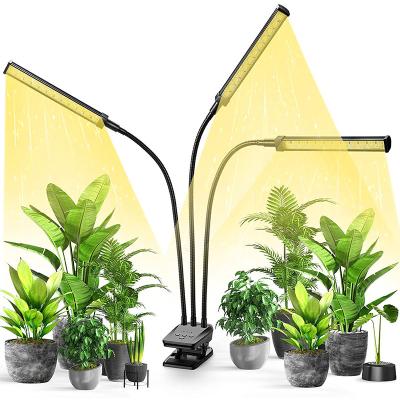 China 12W Dimmable Table Clip Phytolamp 3 Head full Spectum led table Lamp For Indoor Plants Growing 144 LEDS for sale