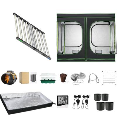 China 600D Diamond Mylar Canvas with Observation Window and Floor Tray for Hydroponic Indoor Plant Growing With 800W Lamp for sale