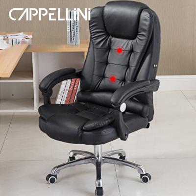 China Leather Modern Ergonomic Chair Massage Revolving Recliner Swivel Office Chair for sale