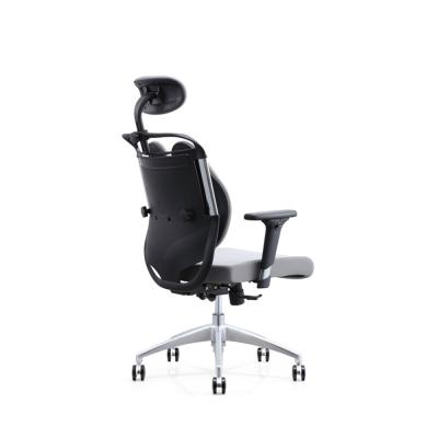 China PU Leather Modern Ergonomic Chair Aluminum Alloy Base Folding Office Chairs for sale