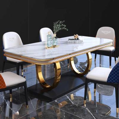 China Artificial Marble Contemporary Dining Room Sets Scratch Resistant for sale