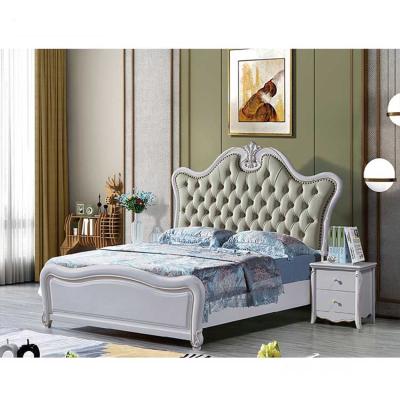 China Light Headboard King Size Double Minimalist Bed Set KD Easy Assembling for sale