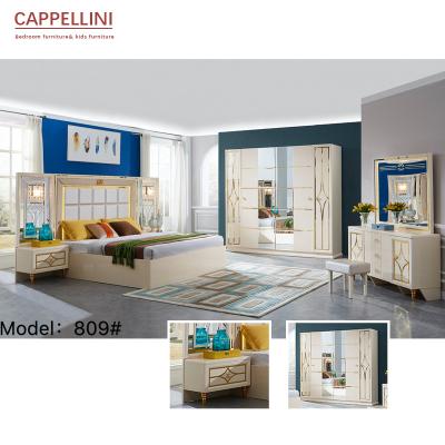 China Home Hotel Cappellini White Wood Panel Bedroom Sets OEM ODM for sale