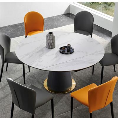 China Cappellini Round Dining Room Furniture Set Metal Base Dining Table 150*75CM for sale
