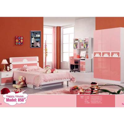 China MDF PU Solid Wood Bed With Drawers 1280*2050*960mm Kids Home Furniture for sale