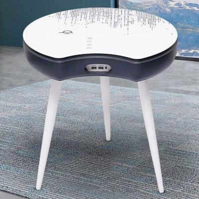 China CAPPELLINI Gray Solid Wood Round Coffee Multifunctional Side Table Wear Resistant for sale