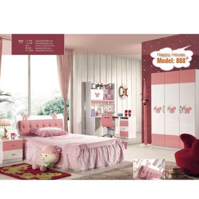 China ODM rosado del OEM de los muebles del dormitorio de los niños de madera sólida del chalet en venta
