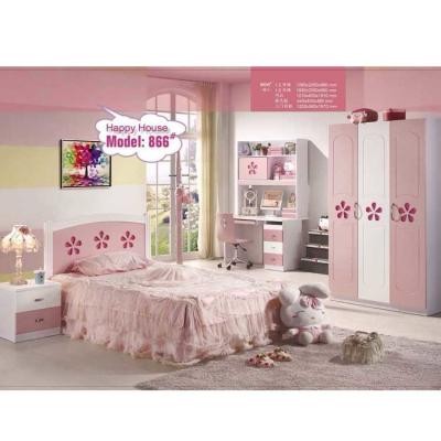 China Cappellini Wood Children Bedroom Set Pink Disney Princess Kids Furniture for sale