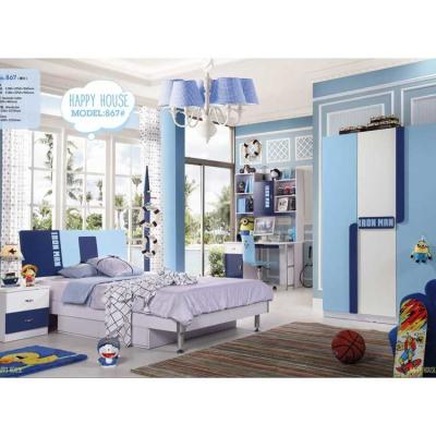 China Elegant Outline MDF Children Bedroom Navy Blue Kids Furniture OEM ODM for sale