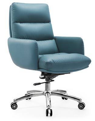 China Do escritório de couro do giro do plutônio do OEM cadeira ergonômica moderna com rodas 13.5KG à venda