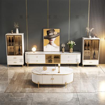 China Marble TV Cabinet Combination Cappellini Slate Coffee Table for sale